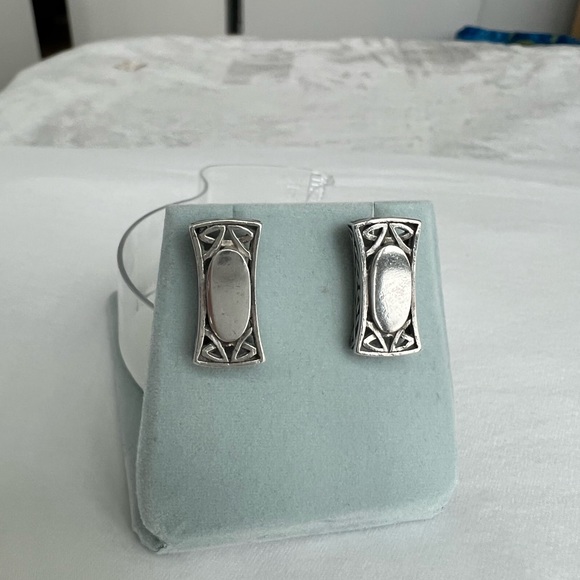 ❤️ Sterling silver earrings, new never worn, with intricate art nouveau details - Picture 8 of 9
